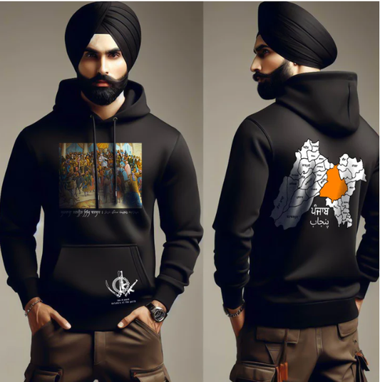 Maharaja Ranjit Singh Khalsa Darbar Men Punjabi Hoodie